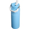 image:imageSTANLEY IceFlow Flip Straw 20 Water Bottle 24 oz  BuiltIn Straw with Larger Opening  Lightweight and Leak Resistant  Insulated Stainless Steel  BPAFree  Team Light Blue White