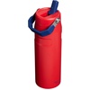 image:imageSTANLEY IceFlow Flip Straw 20 Water Bottle 24 oz  BuiltIn Straw with Larger Opening  Lightweight and Leak Resistant  Insulated Stainless Steel  BPAFree  Team Red Dark Blue