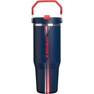 image:imageSTANLEY IceFlow 20 Flip Straw Tumbler with Handle 30 oz  Twist On Lid and Flip Up Straw  Leak Resistant Water Bottle  Insulated Stainless Steel  BPAFree  Team Navy RedTeam Navy Red