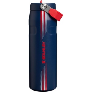 image:imageSTANLEY IceFlow Flip Straw 20 Water Bottle 24 oz  BuiltIn Straw with Larger Opening  Lightweight and Leak Resistant  Insulated Stainless Steel  BPAFree  Team Navy Red