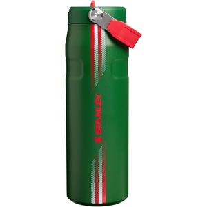 image:imageSTANLEY IceFlow Flip Straw 20 Water Bottle 24 oz  BuiltIn Straw with Larger Opening  Lightweight and Leak Resistant  Insulated Stainless Steel  BPAFree  Team Dark Green Red