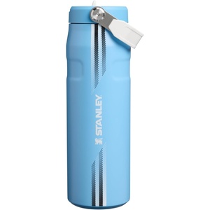 image:imageSTANLEY IceFlow Flip Straw 20 Water Bottle 24 oz  BuiltIn Straw with Larger Opening  Lightweight and Leak Resistant  Insulated Stainless Steel  BPAFree  Team Light Blue White