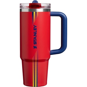 image:imageSTANLEY x Caitlin Clark Quencher ProTour Flip Straw Tumbler with Leakproof Lid 30 oz  Builtin Straw and Handle  Cup Holder Compatible for Travel  Insulated Stainless Steel  BPAFree  BlacktopTeam Red Dark Blue