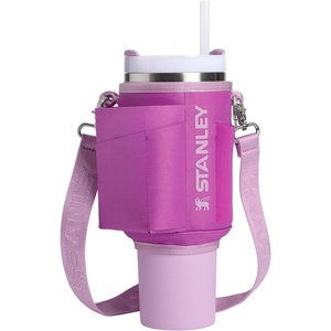 image:imageSTANLEY All Day Quencher Carry All for 40 oz Tumbler with Handle  Crossbody Bag with Phone Holder Pocket Card Sleeve amp Detachable Strap  Water Bottle Carrier Bag  BPAFree  Dark Blossom