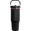 image:imageSTANLEY IceFlow 20 Flip Straw Tumbler with Handle 20 oz  Twist On Lid and Flip Up Straw  Leak Resistant Water Bottle  Insulated Stainless Steel  BPAFree  Stainless Steel AshMessi Goat Black