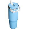 image:imageSTANLEY IceFlow 20 Flip Straw Tumbler with Handle 20 oz  Twist On Lid and Flip Up Straw  Leak Resistant Water Bottle  Insulated Stainless Steel  BPAFree  Stainless Steel AshTeam Light Blue White