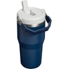 image:imageSTANLEY IceFlow 20 Flip Straw Tumbler with Handle 20 oz  Twist On Lid and Flip Up Straw  Leak Resistant Water Bottle  Insulated Stainless Steel  BPAFree  Stainless Steel AshDark Navy
