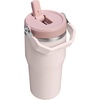 image:imageSTANLEY IceFlow 20 Flip Straw Tumbler with Handle 20 oz  Twist On Lid and Flip Up Straw  Leak Resistant Water Bottle  Insulated Stainless Steel  BPAFree  Stainless Steel AshRose Quartz 20