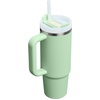 image:imageSTANLEY Quencher H20 Tumbler with Handle and Straw 40 oz  Flowstate 3Position Lid  Cup Holder Compatible for Travel  Insulated Stainless Steel Cup  BPAFree  Blue Dream StonePistachio
