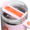 image:imageSTANLEY Quencher H20 Tumbler with Handle and Straw 40 oz  Flowstate 3Position Lid  Cup Holder Compatible for Travel  Insulated Stainless Steel Cup  BPAFree  Blue Dream StoneRose Petal Shimmer