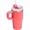 image:imageSTANLEY Quencher H20 Tumbler with Handle and Straw 40 oz  Flowstate 3Position Lid  Cup Holder Compatible for Travel  Insulated Stainless Steel Cup  BPAFree  Blue Dream StoneHot Coral