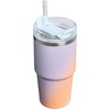 image:imageSTANLEY Quencher H20 Tumbler with Handle and Straw 40 oz  Flowstate 3Position Lid  Cup Holder Compatible for Travel  Insulated Stainless Steel Cup  BPAFree  Blue Dream StoneSunrise Spiral