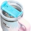 image:imageSTANLEY Quencher H20 Tumbler with Handle and Straw 40 oz  Flowstate 3Position Lid  Cup Holder Compatible for Travel  Insulated Stainless Steel Cup  BPAFree  Blue Dream StoneSea Glass Plume