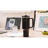 image:imageSTANLEY Quencher H20 Tumbler with Handle and Straw 40 oz  Flowstate 3Position Lid  Cup Holder Compatible for Travel  Insulated Stainless Steel Cup  BPAFree  Blue Dream StoneBlack 20