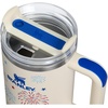 image:imageSTANLEY Quencher H20 Tumbler with Handle and Straw 40 oz  Flowstate 3Position Lid  Cup Holder Compatible for Travel  Insulated Stainless Steel Cup  BPAFree  Blue Dream StoneCream Royal Fireworks