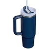image:imageSTANLEY Quencher H20 Tumbler with Handle and Straw 40 oz  Flowstate 3Position Lid  Cup Holder Compatible for Travel  Insulated Stainless Steel Cup  BPAFree  Blue Dream StoneDark Navy