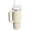 image:imageSTANLEY Quencher H20 Tumbler with Handle and Straw 40 oz  Flowstate 3Position Lid  Cup Holder Compatible for Travel  Insulated Stainless Steel Cup  BPAFree  Blue Dream StoneToasted Almond