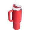 image:imageSTANLEY Quencher H20 Tumbler with Handle and Straw 40 oz  Flowstate 3Position Lid  Cup Holder Compatible for Travel  Insulated Stainless Steel Cup  BPAFree  Blue Dream StoneChili Red