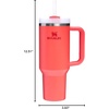 image:imageSTANLEY Quencher H20 Tumbler with Handle and Straw 40 oz  Flowstate 3Position Lid  Cup Holder Compatible for Travel  Insulated Stainless Steel Cup  BPAFree  Blue Dream StoneHot Coral