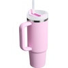image:imageSTANLEY Quencher H20 Tumbler with Handle and Straw 40 oz  Flowstate 3Position Lid  Cup Holder Compatible for Travel  Insulated Stainless Steel Cup  BPAFree  Blue Dream StoneLight PinkPink