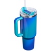 image:imageSTANLEY Quencher H20 Tumbler with Handle and Straw 40 oz  Flowstate 3Position Lid  Cup Holder Compatible for Travel  Insulated Stainless Steel Cup  BPAFree  Blue Dream StoneSea Glass Aura