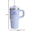 image:imageSTANLEY Quencher H20 Tumbler with Handle and Straw 40 oz  Flowstate 3Position Lid  Cup Holder Compatible for Travel  Insulated Stainless Steel Cup  BPAFree  Blue Dream StoneDew Drop