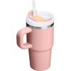 image:imageSTANLEY Quencher H20 Tumbler with Handle and Straw 40 oz  Flowstate 3Position Lid  Cup Holder Compatible for Travel  Insulated Stainless Steel Cup  BPAFree  Blue Dream StonePeach Rose