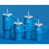 image:imageSTANLEY Quencher H20 Tumbler with Handle and Straw 40 oz  Flowstate 3Position Lid  Cup Holder Compatible for Travel  Insulated Stainless Steel Cup  BPAFree  Blue Dream StoneAzure