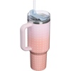 image:imageSTANLEY Quencher H20 Tumbler with Handle and Straw 40 oz  Flowstate 3Position Lid  Cup Holder Compatible for Travel  Insulated Stainless Steel Cup  BPAFree  Blue Dream StoneSorbet Plus