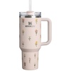 image:imageSTANLEY Quencher H20 Tumbler with Handle and Straw 40 oz  Flowstate 3Position Lid  Cup Holder Compatible for Travel  Insulated Stainless Steel Cup  BPAFree  Blue Dream StoneRose Quartz Bouquets