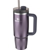 image:imageSTANLEY Quencher H20 Tumbler with Handle and Straw 40 oz  Flowstate 3Position Lid  Cup Holder Compatible for Travel  Insulated Stainless Steel Cup  BPAFree  Blue Dream StoneFluted Wisteria Shine