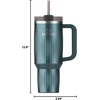 image:imageSTANLEY Quencher H20 Tumbler with Handle and Straw 40 oz  Flowstate 3Position Lid  Cup Holder Compatible for Travel  Insulated Stainless Steel Cup  BPAFree  Blue Dream StoneFluted Marina Shine