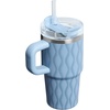 image:imageSTANLEY Quencher H20 Tumbler with Handle and Straw 40 oz  Flowstate 3Position Lid  Cup Holder Compatible for Travel  Insulated Stainless Steel Cup  BPAFree  Blue Dream StoneSlate Blue Drift
