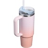 image:imageSTANLEY Quencher H20 Tumbler with Handle and Straw 40 oz  Flowstate 3Position Lid  Cup Holder Compatible for Travel  Insulated Stainless Steel Cup  BPAFree  Blue Dream StoneSorbet Plus