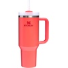 image:imageSTANLEY Quencher H20 Tumbler with Handle and Straw 40 oz  Flowstate 3Position Lid  Cup Holder Compatible for Travel  Insulated Stainless Steel Cup  BPAFree  Blue Dream StoneHot Coral