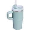 image:imageSTANLEY Quencher H20 Tumbler with Handle and Straw 40 oz  Flowstate 3Position Lid  Cup Holder Compatible for Travel  Insulated Stainless Steel Cup  BPAFree  Blue Dream StoneSeafoam