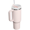 image:imageSTANLEY Quencher H20 Tumbler with Handle and Straw 40 oz  Flowstate 3Position Lid  Cup Holder Compatible for Travel  Insulated Stainless Steel Cup  BPAFree  Blue Dream StoneRose Quartz 20
