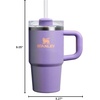 image:imageSTANLEY Quencher H20 Tumbler with Handle and Straw 40 oz  Flowstate 3Position Lid  Cup Holder Compatible for Travel  Insulated Stainless Steel Cup  BPAFree  Blue Dream StonePeriwinkle Shimmer