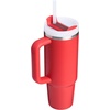 image:imageSTANLEY Quencher H20 Tumbler with Handle and Straw 40 oz  Flowstate 3Position Lid  Cup Holder Compatible for Travel  Insulated Stainless Steel Cup  BPAFree  Blue Dream StoneChili Red