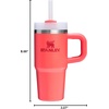 image:imageSTANLEY Quencher H20 Tumbler with Handle and Straw 40 oz  Flowstate 3Position Lid  Cup Holder Compatible for Travel  Insulated Stainless Steel Cup  BPAFree  Blue Dream StoneHot Coral