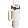 image:imageSTANLEY Quencher H20 Tumbler with Handle and Straw 40 oz  Flowstate 3Position Lid  Cup Holder Compatible for Travel  Insulated Stainless Steel Cup  BPAFree  Blue Dream StoneFluted Cream Gloss