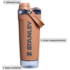 image:imageSTANLEY Vitalize Shaker Bottle 20 oz  Leakproof Insulated Stainless Steel Shaker Cup  Base Storage and Twist On Fast Flow Lid  Protein Shakes and Pre Workout Powder  BPAFree  Purple Umbra