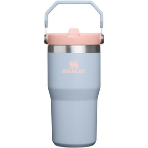 image:imageSTANLEY IceFlow 20 Flip Straw Tumbler with Handle 20 oz  Twist On Lid and Flip Up Straw  Leak Resistant Water Bottle  Insulated Stainless Steel  BPAFree  Stainless Steel AshBlue Dream