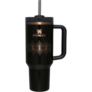 image:imageSTANLEY Quencher H20 Tumbler with Handle and Straw 40 oz  Flowstate 3Position Lid  Cup Holder Compatible for Travel  Insulated Stainless Steel Cup  BPAFree  Blue Dream StoneBlack Gloss Deco