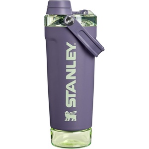 image:imageSTANLEY Vitalize Shaker Bottle 20 oz  Leakproof Insulated Stainless Steel Shaker Cup  Base Storage and Twist On Fast Flow Lid  Protein Shakes and Pre Workout Powder  BPAFree  Purple Umbra