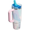 image:imageSTANLEY Quencher ProTour Flipstraw Tumbler 20 oz Multi Interfusion  BuiltIn Straw amp Handle  Cupholder Compatible for Travel  Leakproof Insulated Stainless Steel Cup  BPAFreeSea Glass Plume