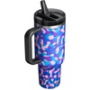 image:imageSTANLEY Quencher ProTour Flipstraw Tumbler 20 oz Multi Interfusion  BuiltIn Straw amp Handle  Cupholder Compatible for Travel  Leakproof Insulated Stainless Steel Cup  BPAFreeMulti Interfusion